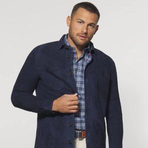 Reno Suede Barn Jacket, Size: L, Navy Blue